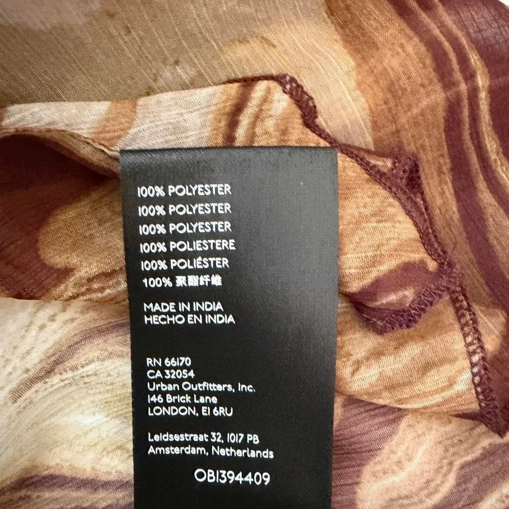 Whimsi Sheer Front Tie Blouse - Picture 6 of 6